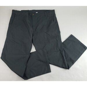 Key Ripstop Dungaree Work Pant Mens 44x32 Gray Cotton Double Knee Reinforced NEW